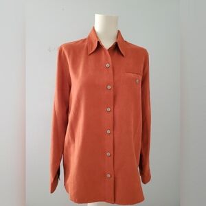 Blouseworks Burnt Orange Button Down Shirt